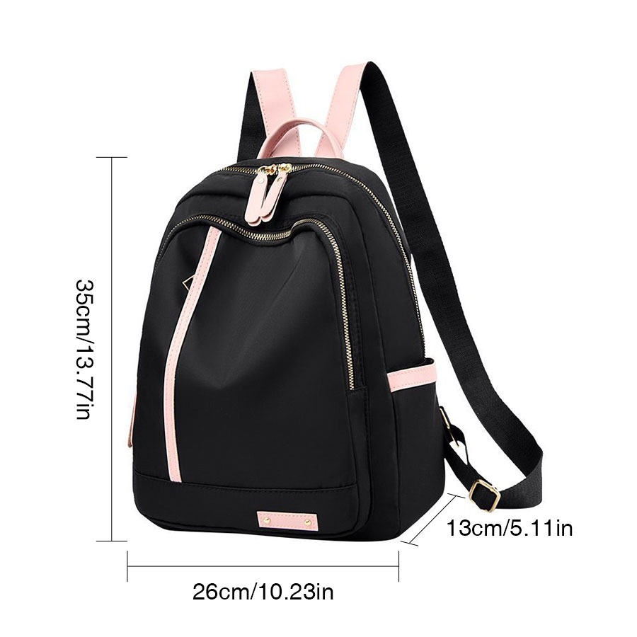 Mochila de tecido Oxford para mulheres: grande capacidade, design versátil, estilo universitário, à prova d'água, bolsa de viagem leve