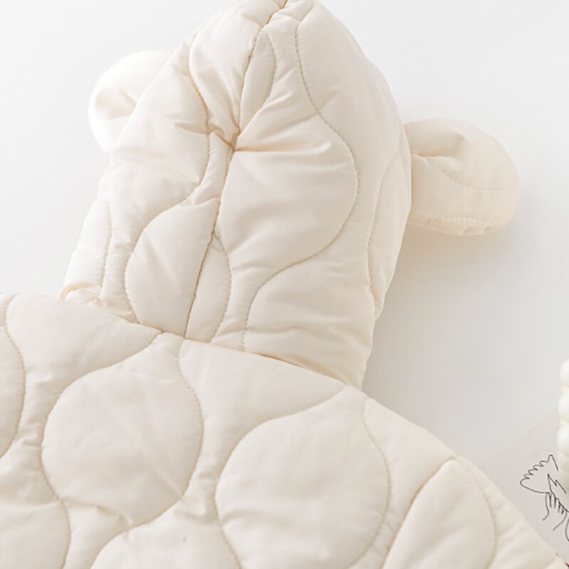 Milancel 2020 inverno novo bebê roupas urso orelha do bebê meninos macacão de pele forro infantil meninas outfit