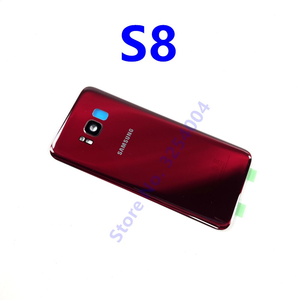 S8 vetro posteriore per Samsung Galaxy S8 G950 G950F/FD coperchio vetro batteria pannello posteriore S8 Plus S8 + G955 G955F custodia porta posteriore: S8 Red