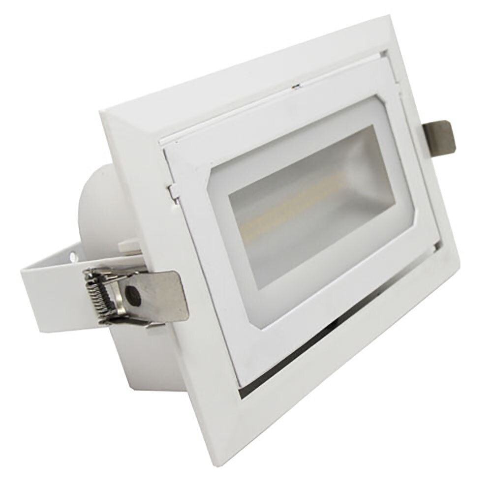 FactorLED Foco Proyector LED 40W Osram Chip, Rectangular 120º, Empotrable, Iluminación Interior, Temperatura Luz Seleccionable
