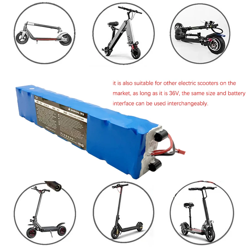 10S3P 36V/42V Nagelneu und original 7800mAh Effiziente wasserdichte Elektroroller-Lithiumbatterie mit BMS für Scooter Balanced