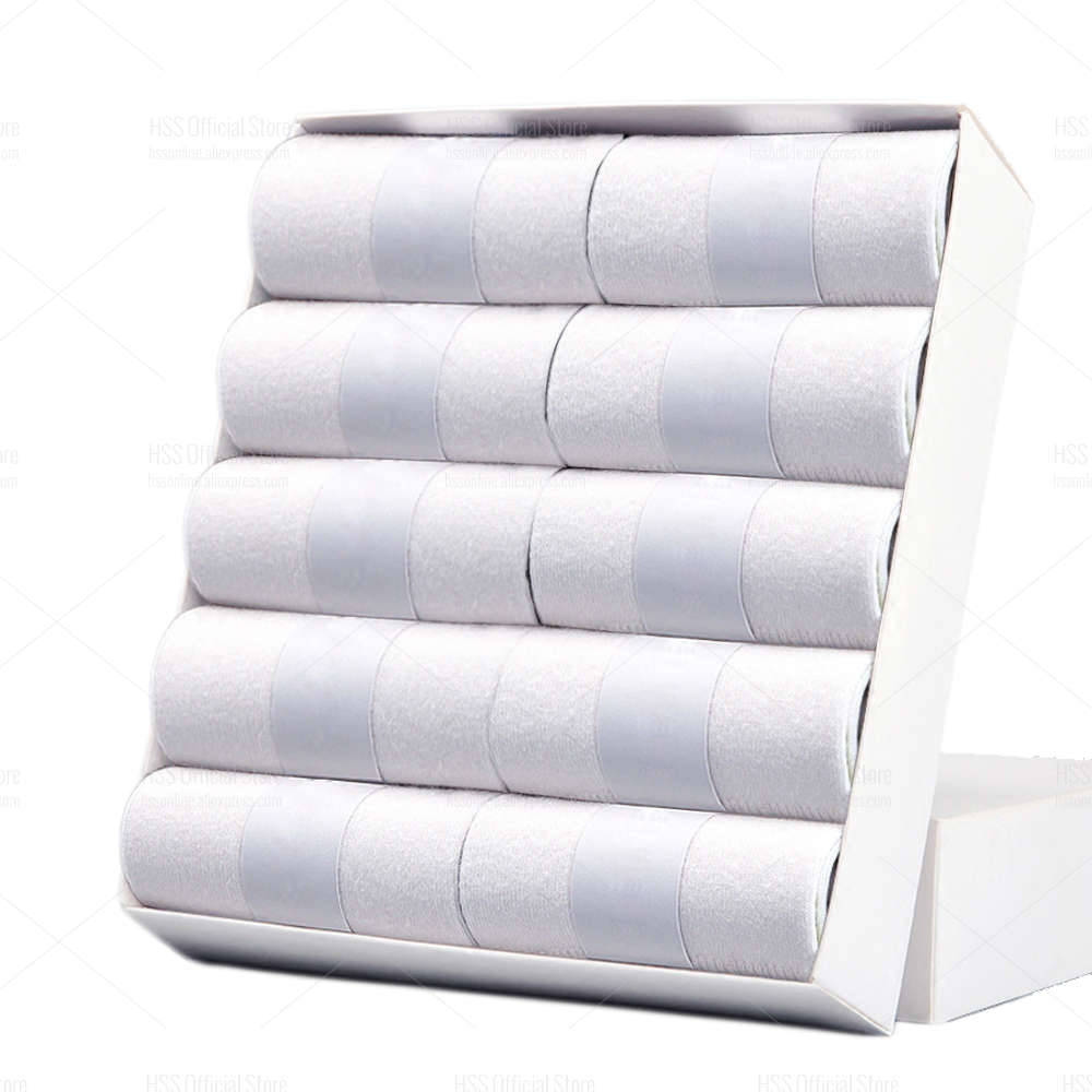 HSS 5/10 paar heren katoenmix sokken zwarte zakelijke herensokken zacht ademend zomer winter voor mannelijke sokken grote maten (6,5-14)