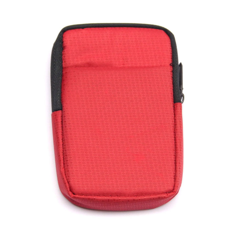 Mobile hard disk bag 2.5 inch shockproof External Carrying Travel Case HDD SSD Storage Pouch Bag For Seagate WD 1TB 2TB Drives: Red