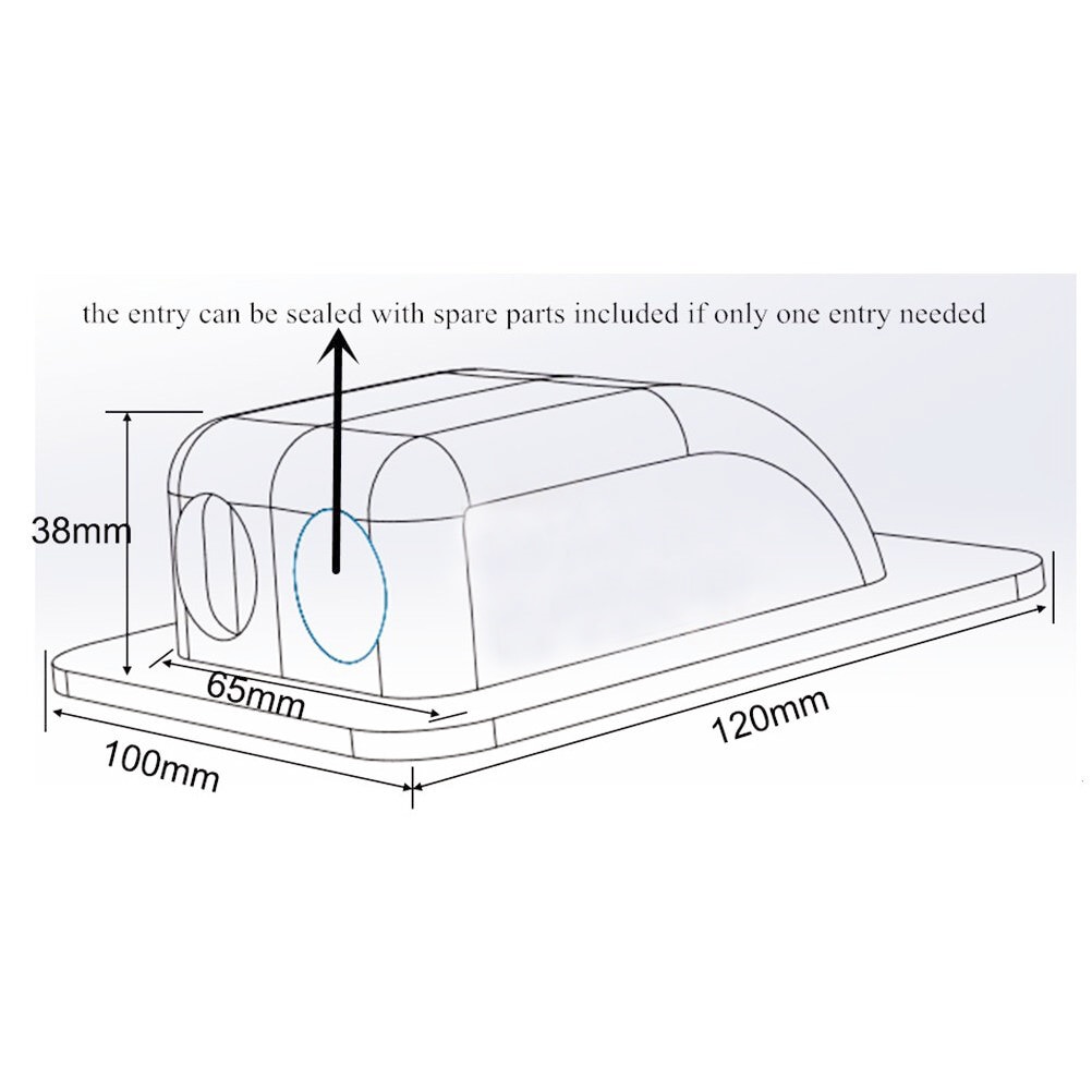 Wasserdicht ABS Kreuzung Kasten Doppel Kabel Eintrag Drüse Für RV Solar- Tafel wohnmobile campervans wohnwagen boote