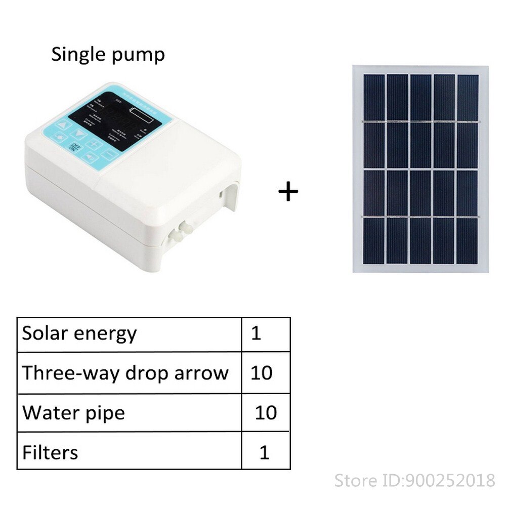 Automatic Watering Solar Watering Pump Controller Intelligent Garden Potted Plant Water Pump Timer System Drip Irrigation System: 01