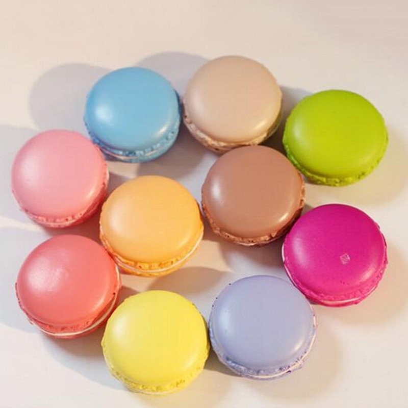 Mini Kawaii Soft Dessert simualtion Macaron Squishy Toys Kitchen Toys Artificial Macaroons Decompression Squeeze kids Toy