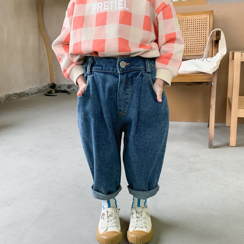 2021 nuovi pantaloni coreani delle ragazze di stile coreano della primavera pantaloni larghi dei bambini