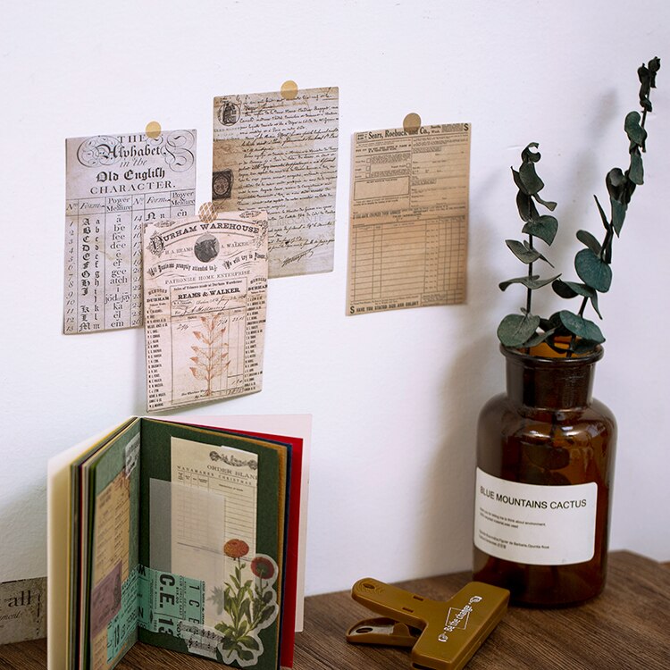 Páginas de libros antiguos medievales, Material de mariposa, papel, diario de basura, planificador, álbum de recortes, papel de fondo decorativo Vintage artesanal