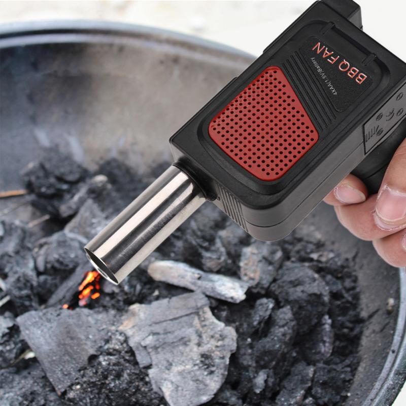 Bærbar elektrisk grillvifte luftblåser utendørs camping piknik grill grill matlagingsverktøy utendørs håndholdt elektrisk grillvifte