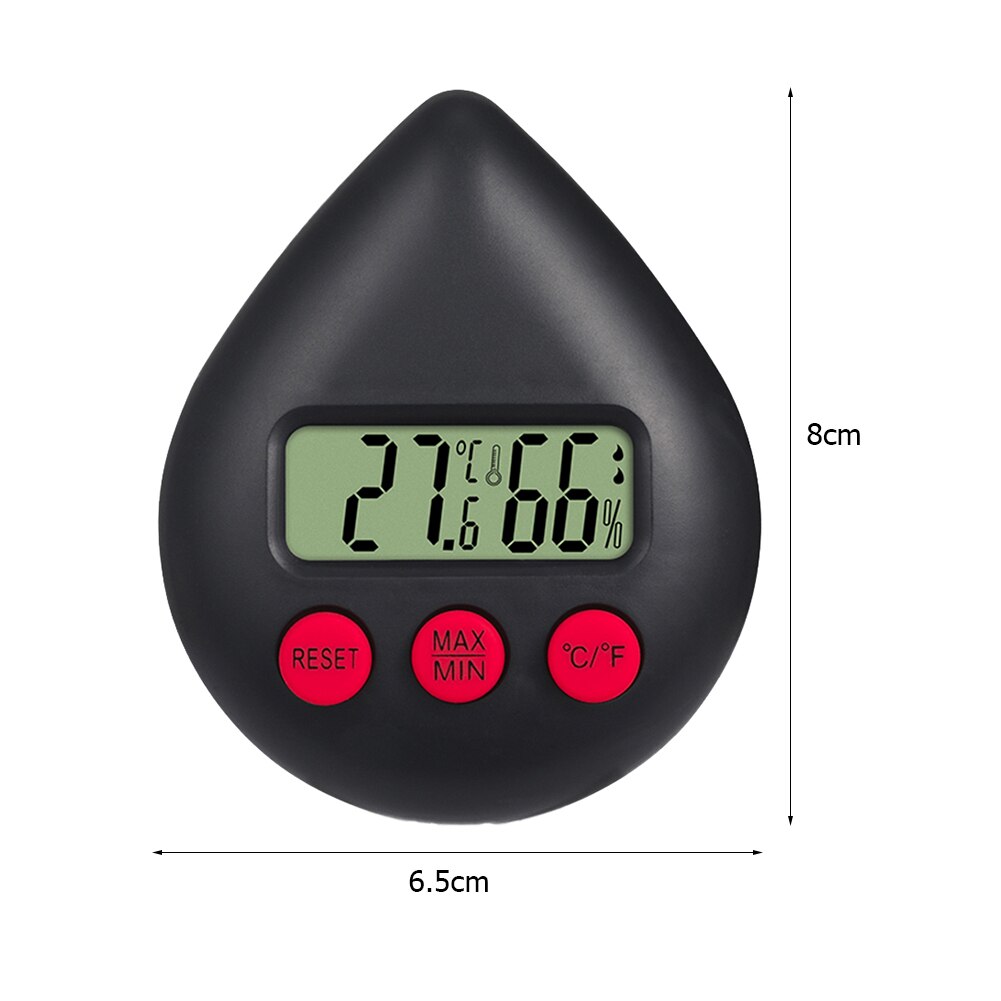 Mini LCD Digital Thermometer Hygrometer Indoor Room Electronic Temperature Humidity Meter Sensor Gauge Weather Station for Home: Black