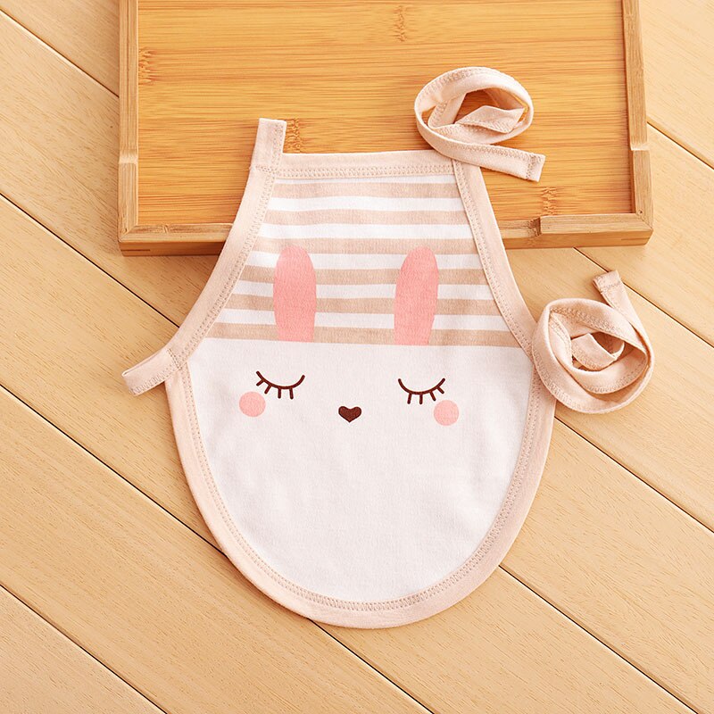 1Pc Baby Bib Cartoon Print Speeksel Handdoek Baby Jongen Meisje Voeden Schort Katoen Tulband Bib: Bunny