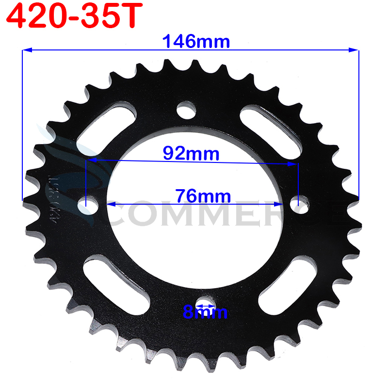 420/428 Chains 35T/37T/39T/41T/43T/45T/48T Motorcycle Chain Sprockets Rear Back Sprocket Cog For 110cc 125cc 140cc Dirt Pit Bike: 420-35T