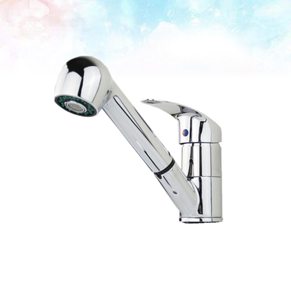 Copper Brushed Sink and Cold Water Single Lever Single Handle Out/Down Sprayer Rotating Copper Spring