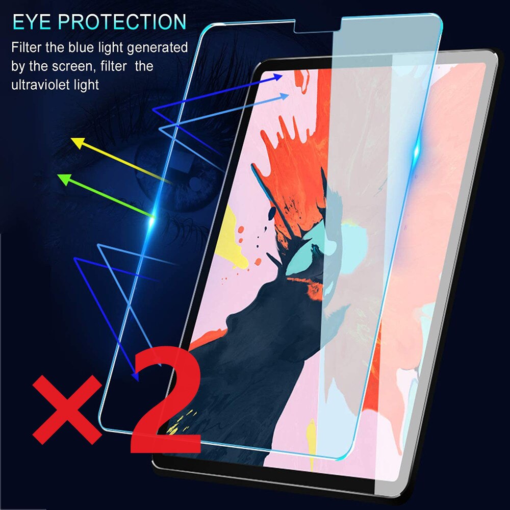 For Apple IPad Pro 11 2Pcs Tablet Tempered Glass Screen Protector Cover HD Eye Protection Tempered Film: Default Title