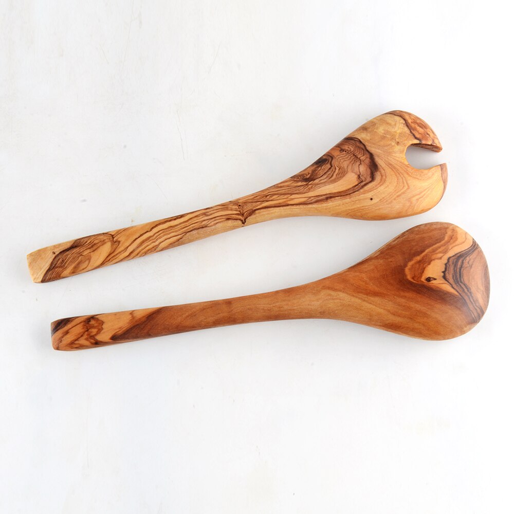 Gebruiksvoorwerpen Set voor Keuken Koken Lepels Gereedschap voor Anti-aanbak Kookgerei, Natuurlijke Olijf hout kitchenwares # 600PF