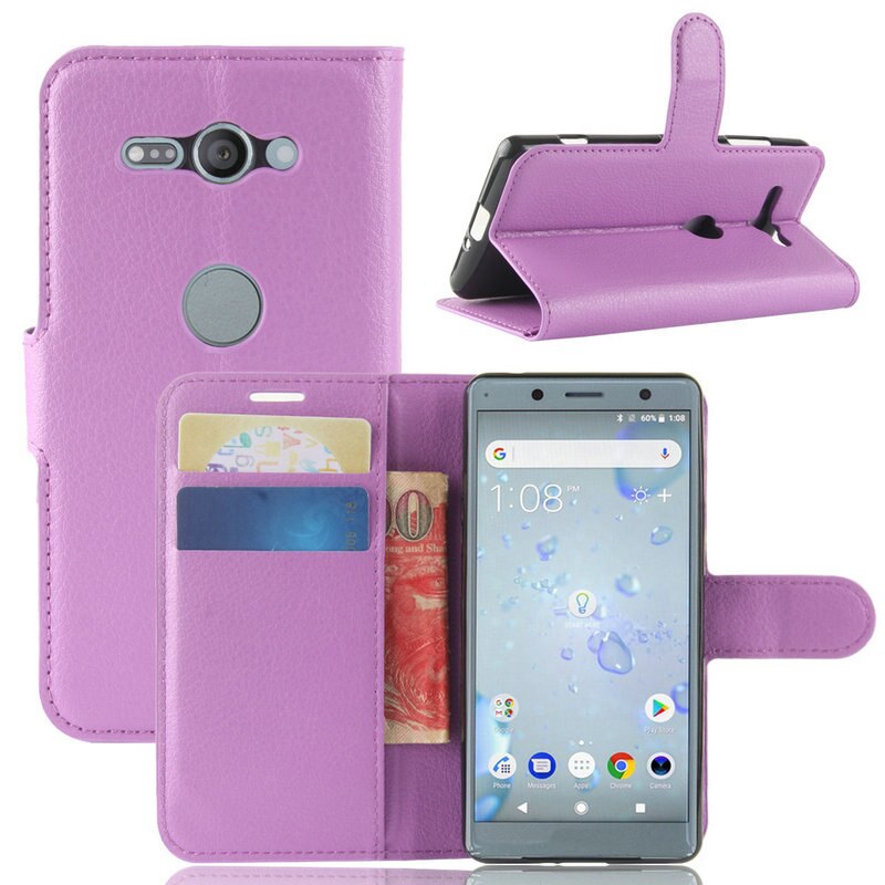 Für Sony Xperia XZ2 Kompakte 5 "fallen Brieftasche Telefon fallen für Sony Xperia XZ2 5.7" kippen Leder Abdeckung fallen etui Fundas Capa Coque