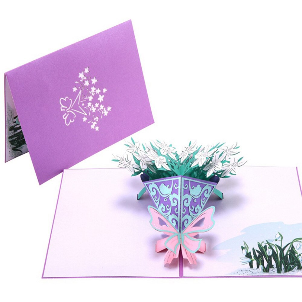 Romântico 3d popup cartões carrossel feliz aniversário 2020 dia das mães presente de aniversário cartões diy cartão & s
