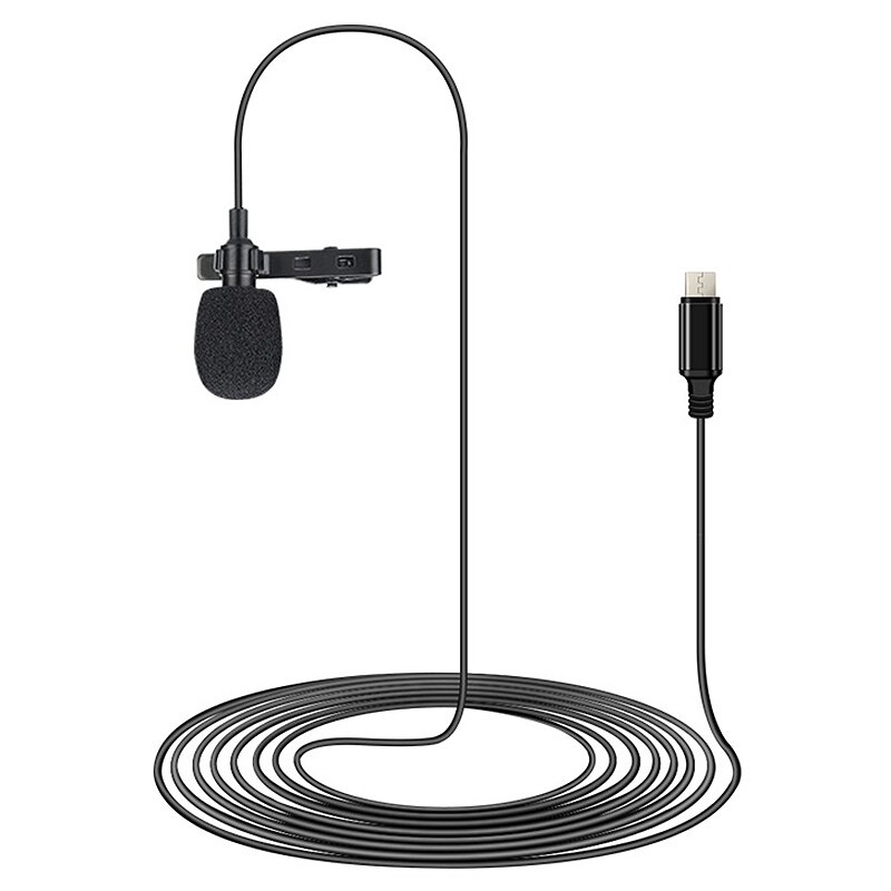 Mini-microfoon, lavalier-condensatormicrofoon met type-c-aansluiting voor android- en ios-smartphones, usb-microfoon: Default Title