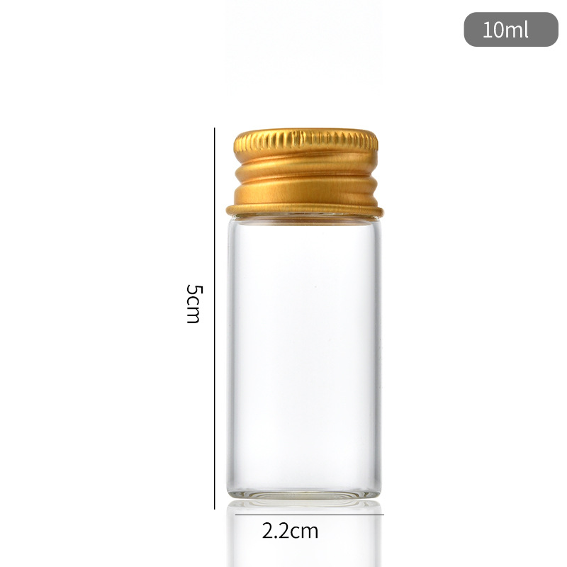 5 ~ 30ml små glassflasker med skrukork, oppbevaringsglass, minibeholdere, gjennomsiktige hetteglassflasker, tomme, påfyllbare flasker: Svart