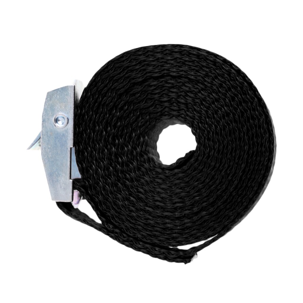 2 Pieces Kayak Cam Buckle Tie Down Straps Roof Racks Trailers Black Red 2.5m