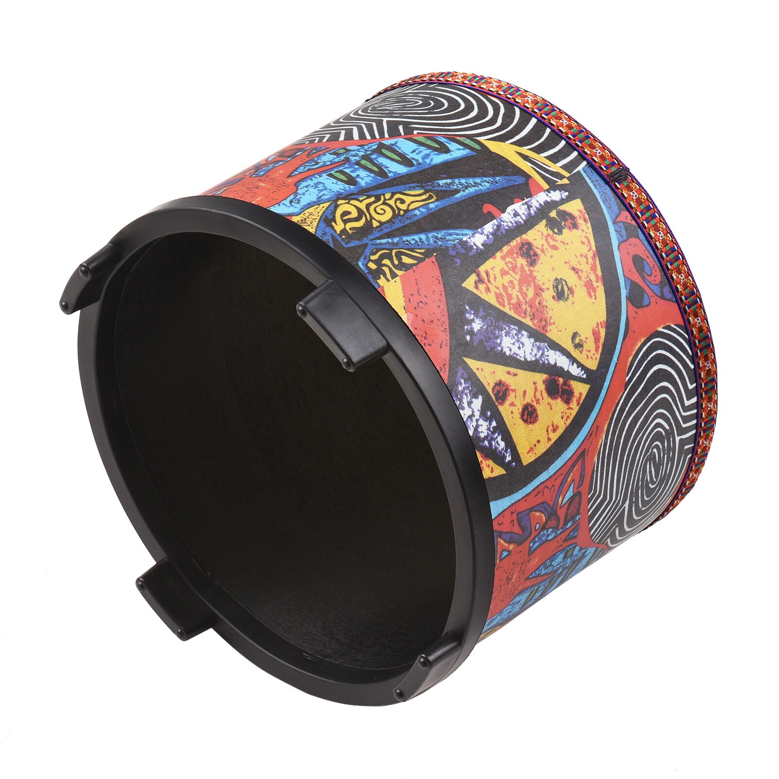 Tambor de suelo de madera de 10 pulgadas para niños, instrumento de percusión de Carnaval con 2 Mallets, accesorios de tambor