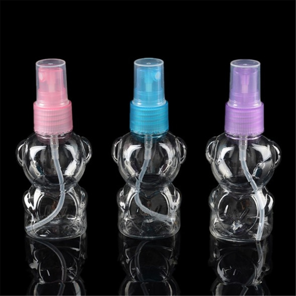1Pc Mini Draagbare Lege Spray Flessen Leuke Cartoon Plastic Transparant 30Ml Navulbare Fles Container