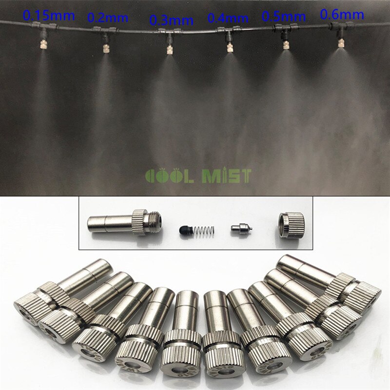 S260 vatten dimma kylsystem 10m diy dim sprinkler spridare munstycke utomhus trädgård uteplats växter djur kylning vattning kit