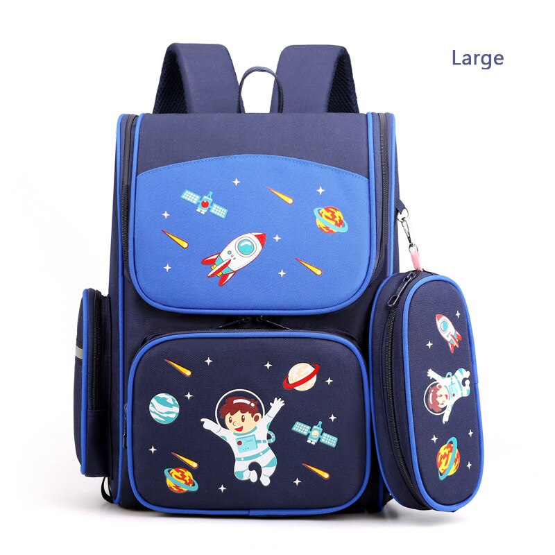 Kinderen 3D Waterdichte Lichtgewicht School Rugzak Orthopedische Boekentas Meisjes Leuke Regenboog Schooltas Hoge Capaciteit Sac: Astronaut Large