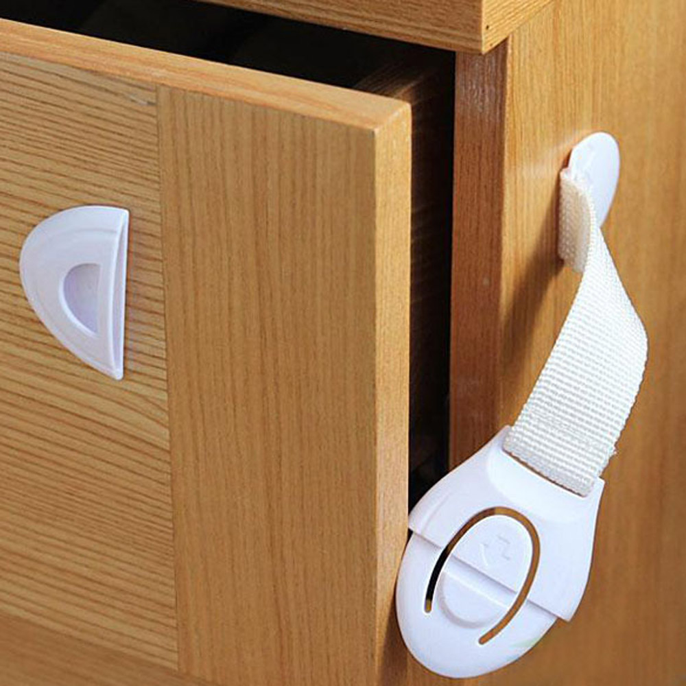 Cerraduras de seguridad de plástico para niños, 1 unidad, protección contra cajones, puertas, armarios, cierres de seguridad para bebés, productos y accesorios