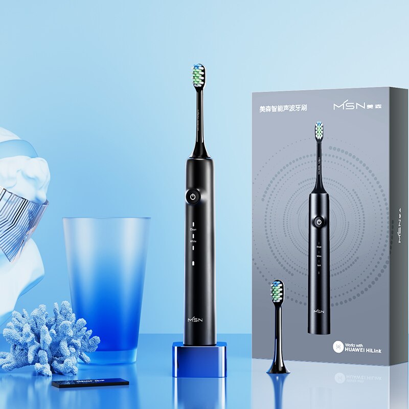 Huawei Hilink elektryczna szczoteczka robić zębów elektryczna szczoteczka robić zębów elektryczna szczoteczka robić zębów szczoteczka robić zębów elektryczna szczoteczka robić zębów: czarny(2 brush heads)