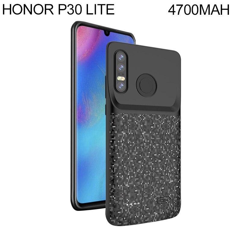 Funda de cargador de batería para Huawei Honor 8 8x9 9x 10lite Mate 20, funda de cargador de Banco de energía ultraligera para Huawei Nova 3 Play P20 P30: for p30 lite