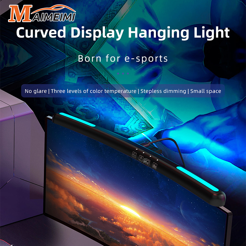 Moniteur d'écran incurvé rvb, barre lumineuse à gradation continue, lumière suspendue d'ambiance LED pour ordinateur portable, lampe de Table, moniteur de barre