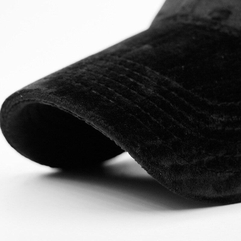 Solid fløjl baseball kasket sort mærke kasketter herre snapback hatte justerbar knogle kvinder udendørs sport golf hat