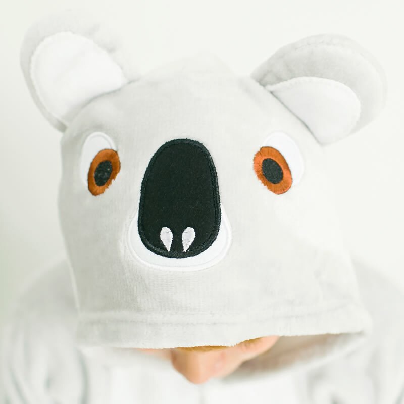 Kigurumi Koala-Pijama de una pieza con capucha y manga larga para adultos, pijama de una pieza con capucha, de franela, para adultos