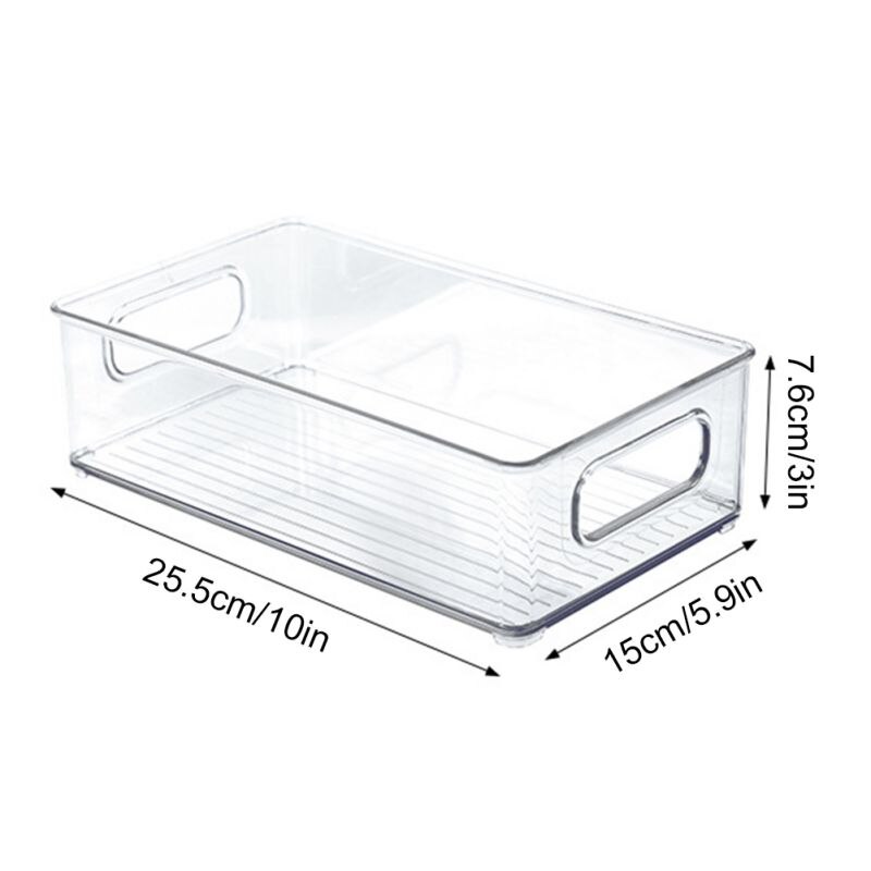 Kitchen Refrigerator Organizer Plastic Basket Container Drawner Adjustable Storage Box Retractable Drawer Slide Fridge Rack*: B