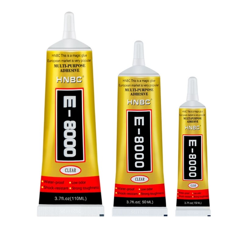 E8000 Glue Mobile Phone Screen Adhesive Clear Liquid Glue Super Glue DIY Mobile Phone Repair MultiPurpose 110/15/50ml