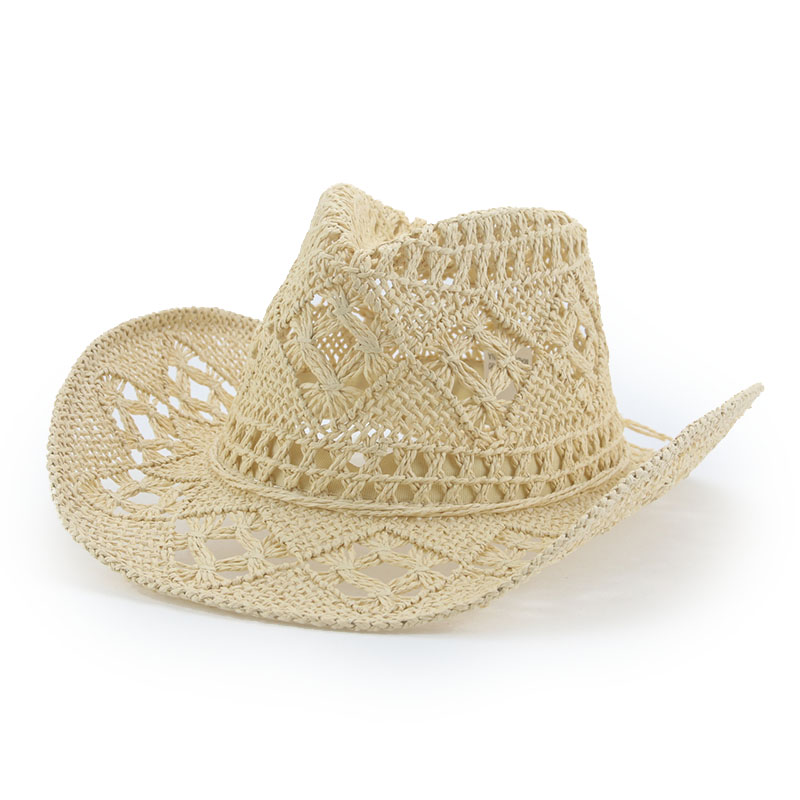 Chapeaux de soleil à large bord pour hommes et femmes, cowboy occidental, panama, chapeaux à ceinture, vintage, hip hop, street, kaki, chameau, été: 5