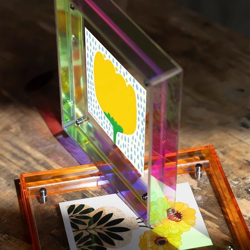 Akrylowa rama na zdjęcia akrylowa rama na zdjęcia talerz na stół dekoracja ścienna ze zdjęciami szalik jedwabny diy drukowanie rama ekspozycyjna wystrój domu