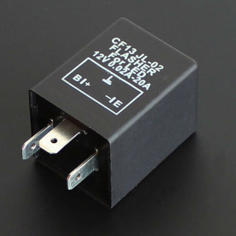 Relais Clignotant électronique à LED CF13, CF13 JL-02 EP34 3 Broches 12 V 002 A 20 A Relais Clignotants Ampoules Led Relais Clignotant Fixe Avertisseur De Danger Clignotement Rapide Accessoires 88991389