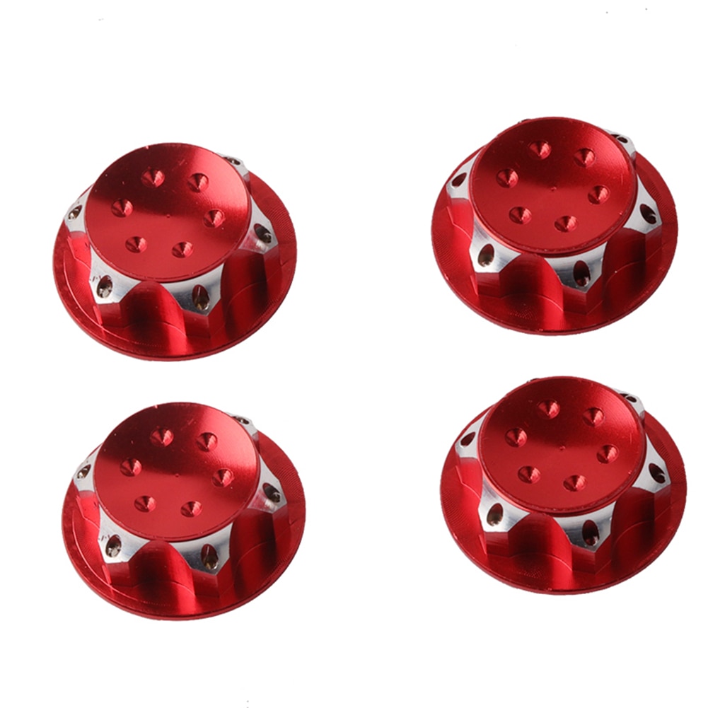 4pc/lot Aluminium Wheel Hub Cover Antidust Cover 17mm HEX Nut For RC 1:8 Model Car Anti-skid Wheel Cover Toy Part Supplies