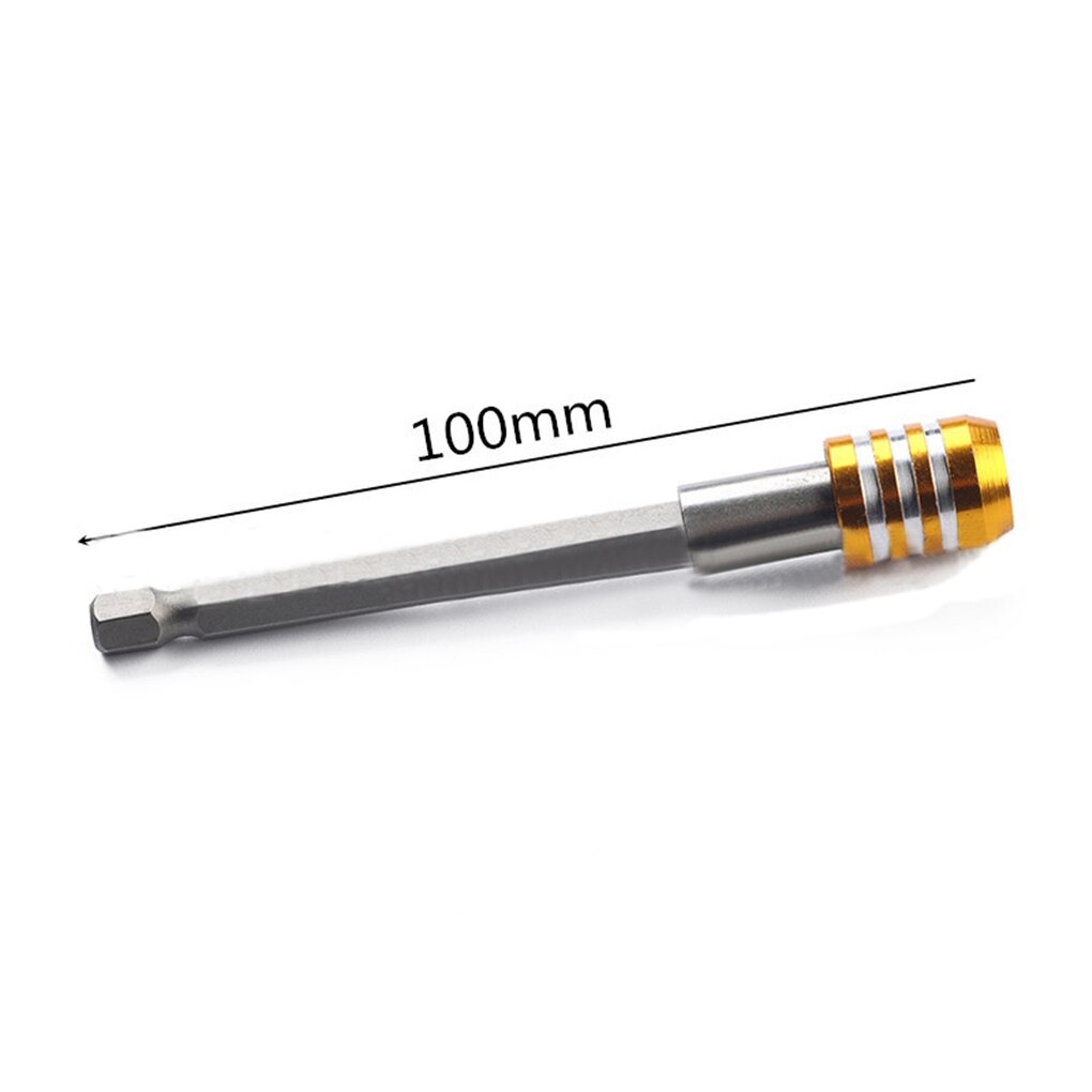3 stk rustfrit stål magnetisk forbindelse selvlåsende stolpe forlængerstang 60-100-150mm sekskantet skaft 1/4 holdbart elværktøj