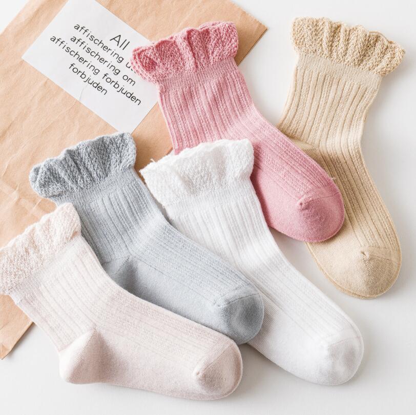 Zacht Ademend Meisjes Kant Sokken Lente Herfst Ruches Kids Ankle Sokken Voor Peuter Baby Dansen Sokken Kinderen Party Bruiloft Sok