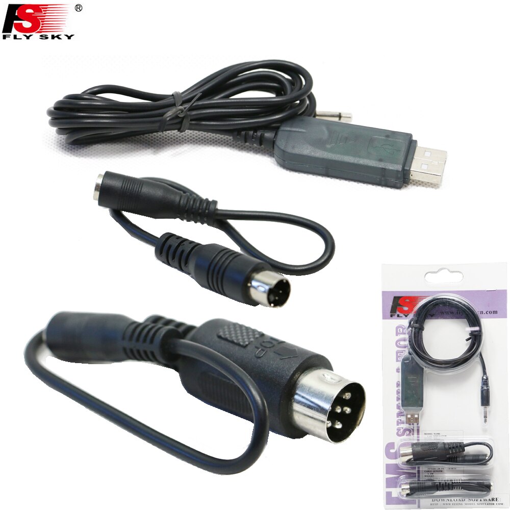 4 teile/los Flysky FMS FS-SM100 USB Simulator Emulator Mit Kabel für Futaba ESky JR WFLY 4-8Ch Geschicklichkeit Traning