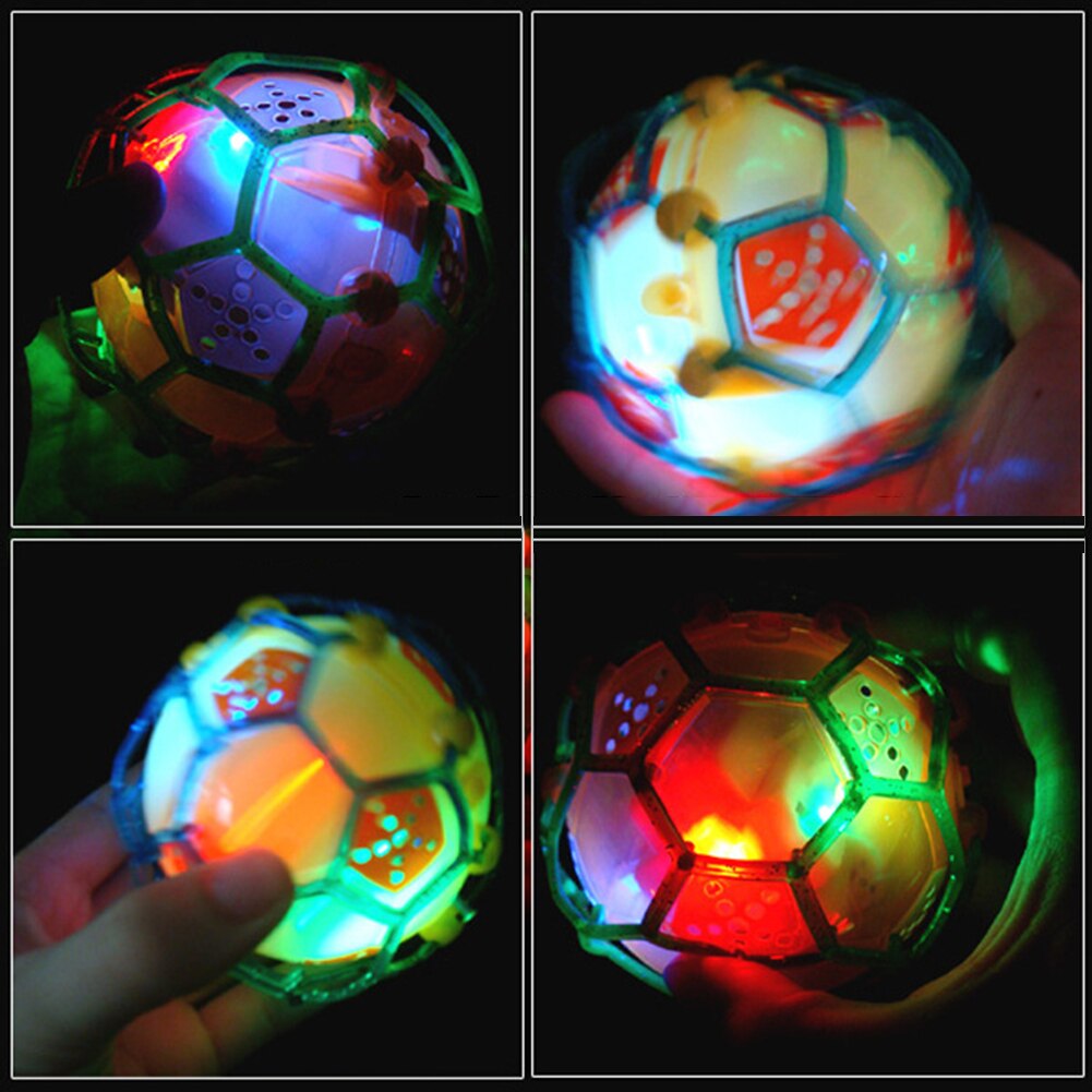 2020 nuovo LED salto Joggle Sound Ball danza musica giocattoli da calcio lampeggiante elettrico che rimbalza calcio per bambini palla