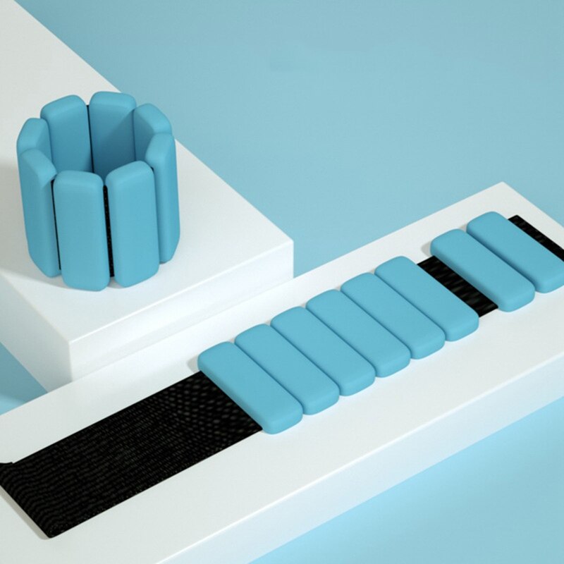 450g*2pcs Running Yoga Dancing Sports Training Fitness Wrist Silicone Bracelet Weight Bangle Bracelet Jogging 11 Color Dynamic: 1 pair blue