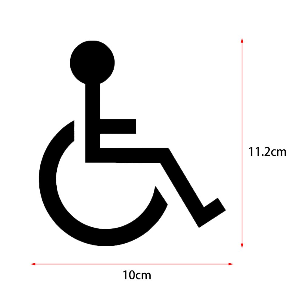 Bil klistremerke handikap symbol klistremerker bil klistremerker funksjonshemmede tegn til biler kjæledyrmateriale selvklebende 1pc lett å fjerne