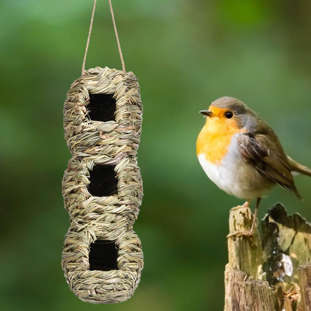 Portable Durable Comfortable Hanging Bird Nest Exquisite Hummingbird House for Home