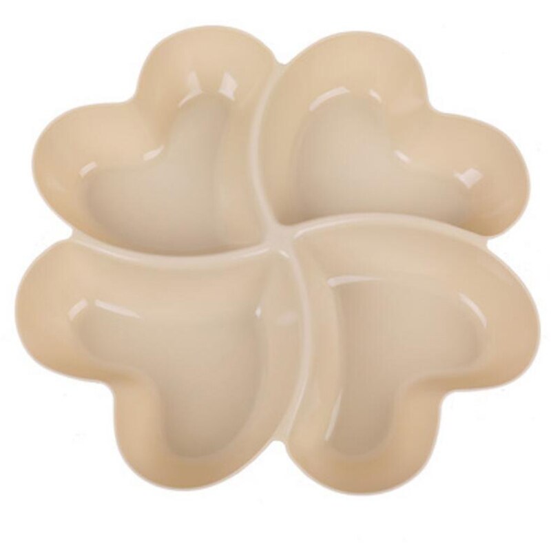 Heart Shaped Fruit Platter Plates Storage Box Organizer Dried Fruit Snack Plates Divided Candy Dessert Plate Container: Large love apricot