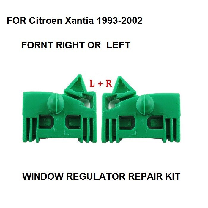For Citroen Xantia 1993-2002 Window Regulator Repair Clip Kit Front Left or Right Door 2 Pieces