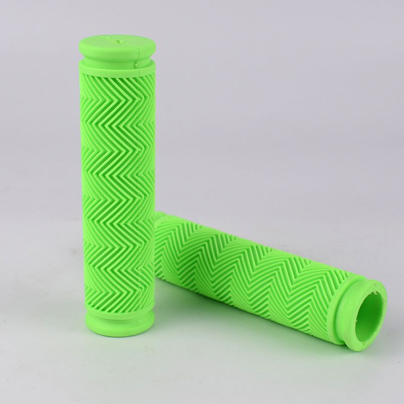 Empuñaduras de goma para manillar de bicicleta, puños suaves a prueba de golpes, accesorios para bici de montaña y carretera, BMX, 1 par: 1 pair green